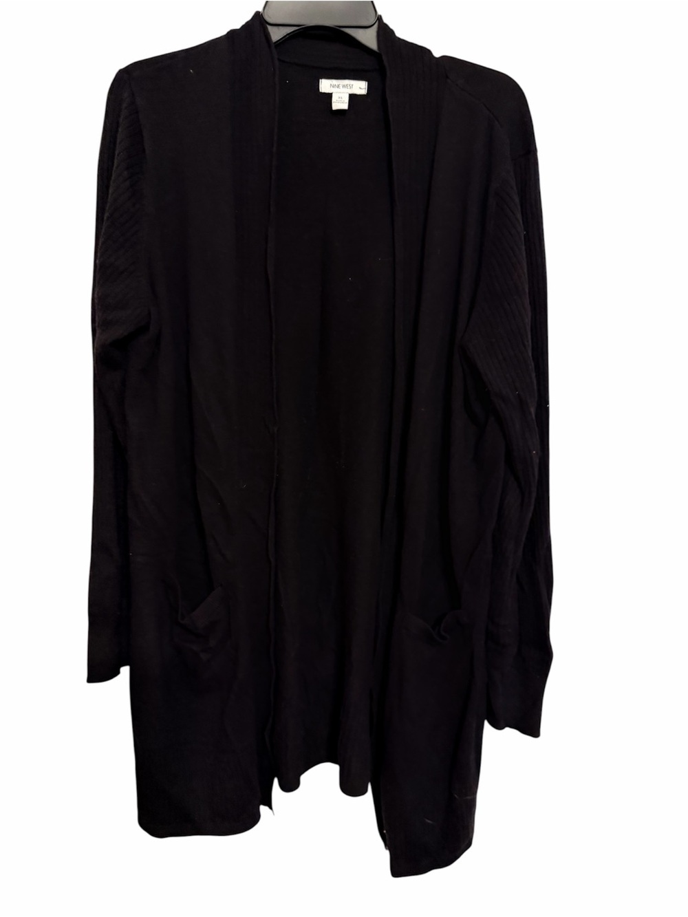 Nine West Black Open-Front Cardigan